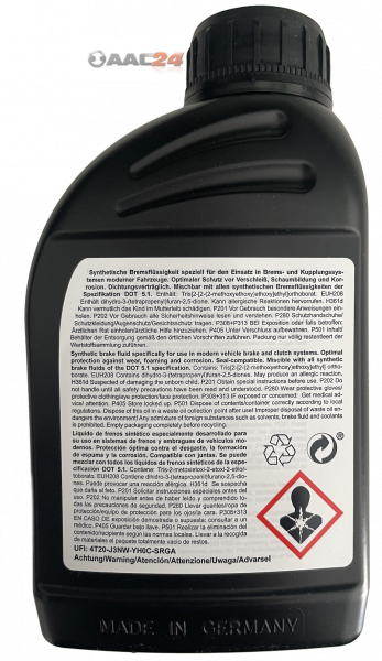 Liquide de frein JMC DOT4 PLUS 0,5 litre