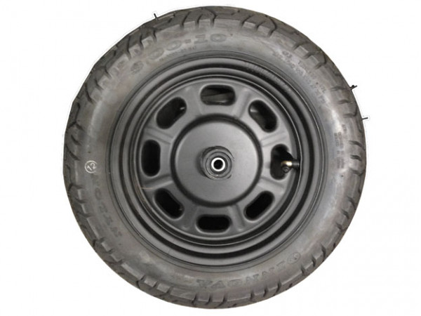 Tyre on steel rim 3.00-10 Moto 125