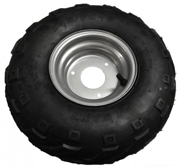 Tyre on rim left for Mini Quad 145 x 70 - 6