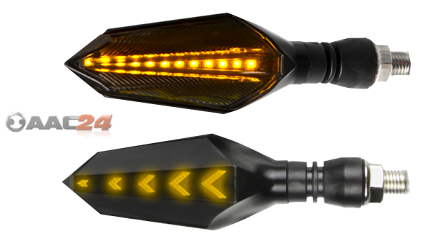 Kit de Clignotants LED (2 pièces) avec Feu Stop intégré pour Quad &amp; ATV (Universel M10)