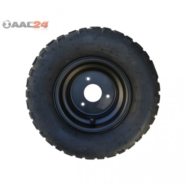 Tyre on rim left for Mini Quad 16 x 8 - 7
