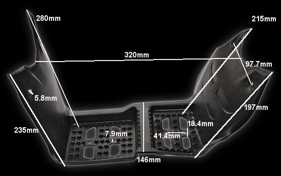 Repose-pieds gauche Mini Quad Hummer 110-125
