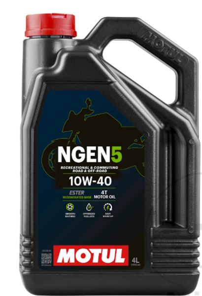 4 Liter MOTUL NGEN 5 10W-40 4T High-Performance 4-Stroke Engine Oil for ATV UTV SxS Scooter