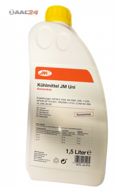 JM Kühlflüssigkeit Kühlmittel Frostschutz Universal Konzentrat 1,5 Liter für ATV BIKE BUGGY QUAD UTV